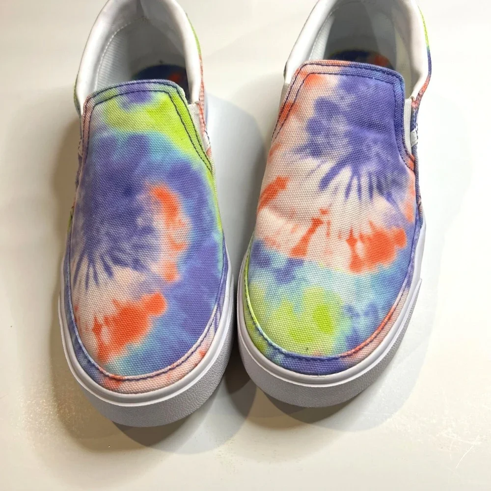 Nike Women's Court Legacy Print Slip-On Shoes‎ 6.5 Tie Dye Rainbow